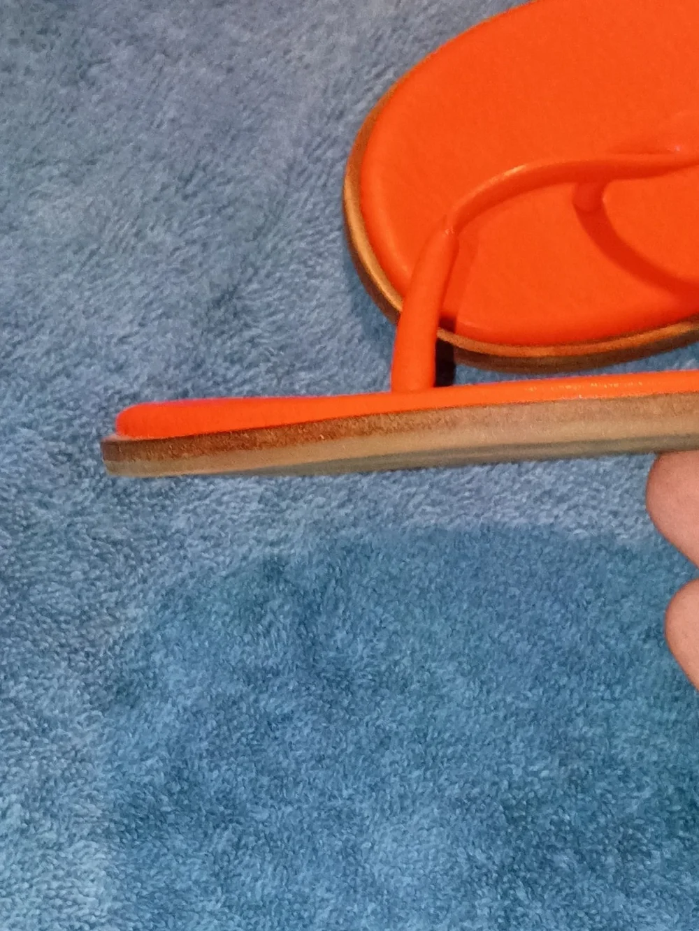 Tory Burch Orange Leather Thong Sandals